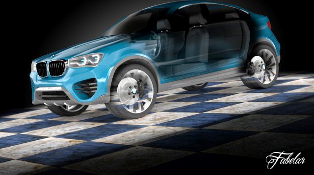 BMW X4 concept std mat 3D Model