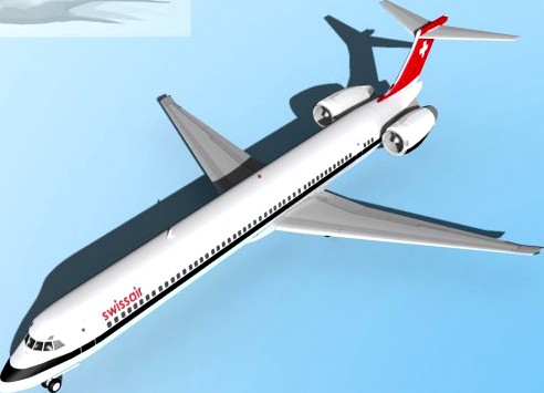 Falcon3D MD 80 Swissair 3D Model