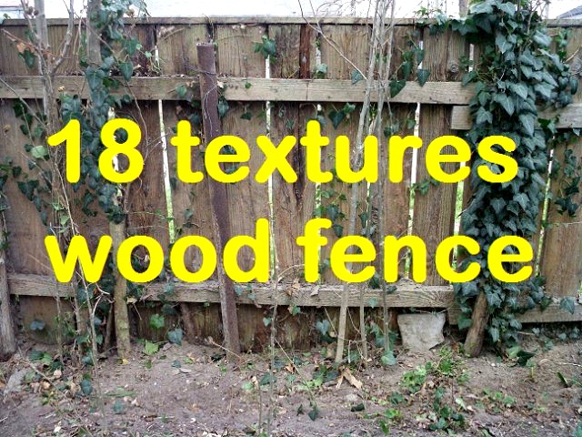 Old wood fence  package with 18 textures 3D Model