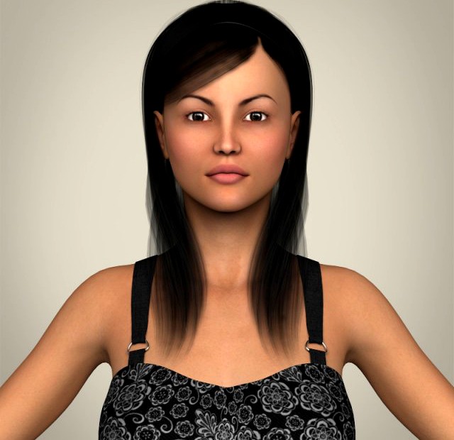 Realistic Pregnant Woman 3D Model