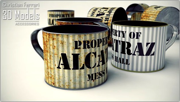 Alcatraz Tin Cup 3D Model