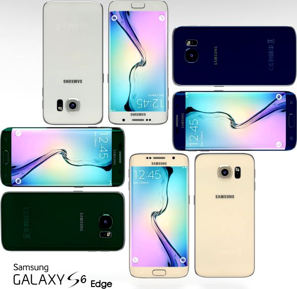 Samsung Galaxy S6 Edge All Color Pack 3D Model