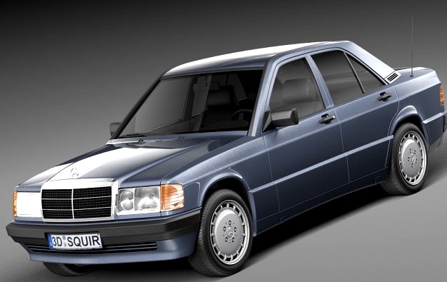 Mercedes-Benz 190E W201 1982 to1993 3D Model