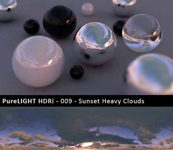 PureLIGHT HDRi 009 - Sunset Heavy Clouds