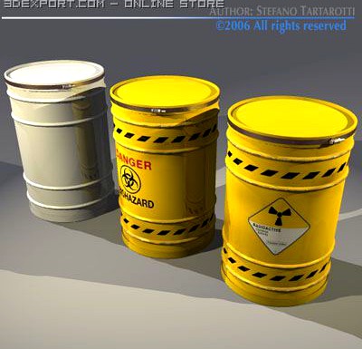 Waste drum 3D Model