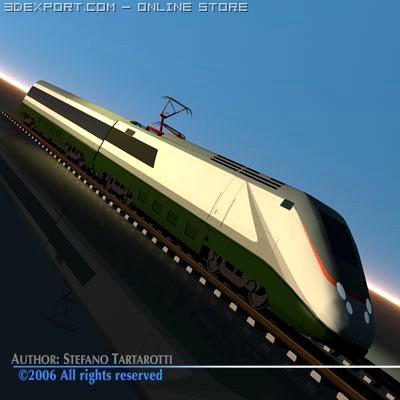 ETR500 high speed train 3D Model