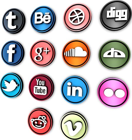 3D Social Icons