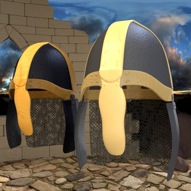 Medieval Knight Helmet 3D Model