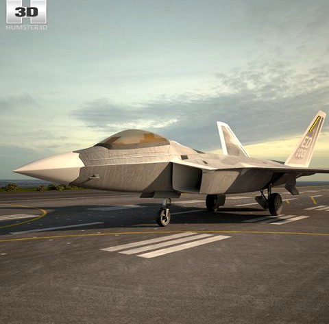 Lockheed Martin F22 Raptor 3D Model