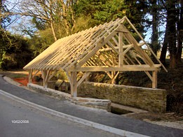 Charpente traditionnelle d'un lavoir