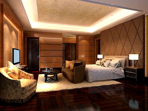 Photorealistic Bedroom 0004 3D Model