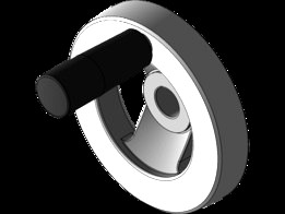 Revolving handle Wheel O.D.  80mm and I.D. 12 mm
