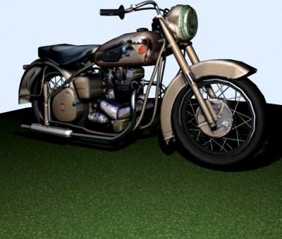 BSA Motorcycle 3D Model