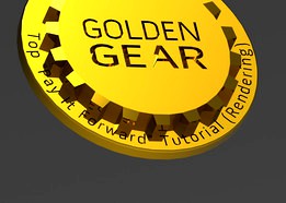 Golden Gear lapel/tie pin