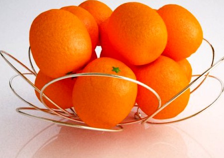 Basket oranges 3D Model