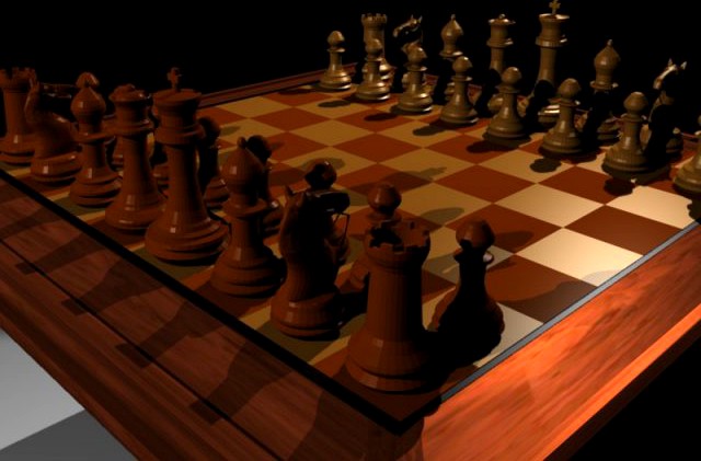 Download free Chess Set Table 3D Model