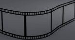 Film strip on a path for animation