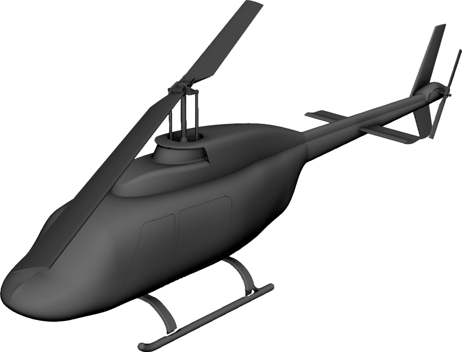 Bell 206B-III JetRanger 3D CAD Model