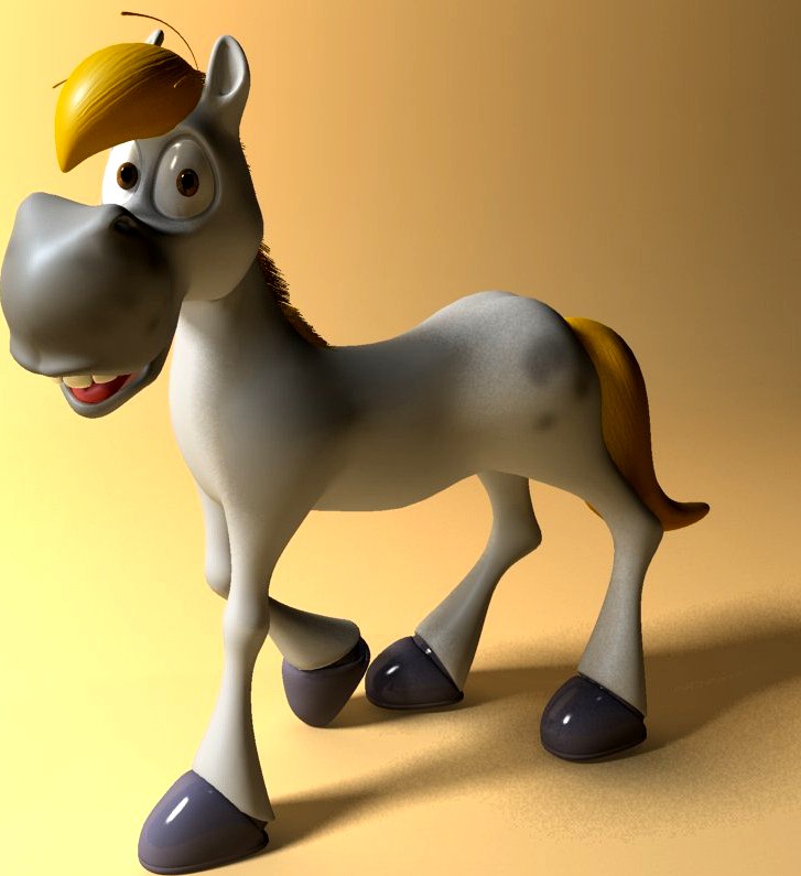 Cartoon Horse Rigged and Animated3d model