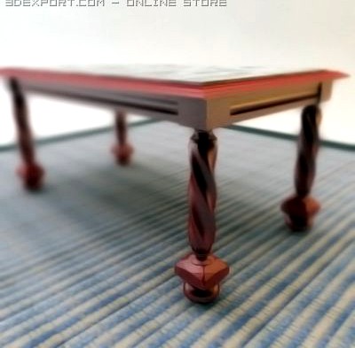 Rectangular Table 3D Model