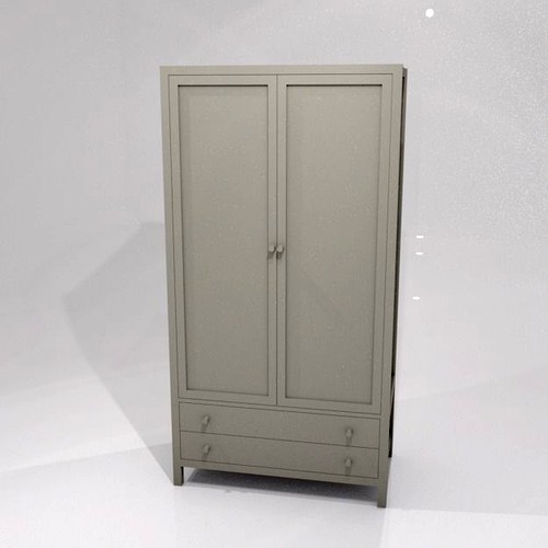 painted wooden wardrobe h200 w104 d56 cm