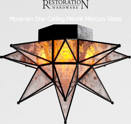 RH Moravian Star Ceiling Mount Mercury Glass