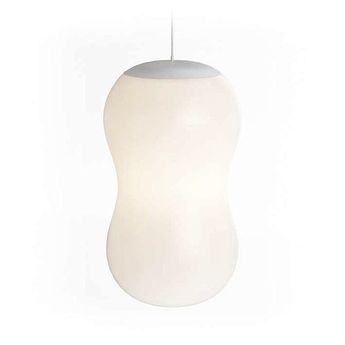 White Hourglass Bubble Shaped Light Fixture
