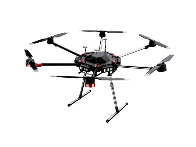 OctoCopter DJI matrice 600 pro realistic 3d model Vray