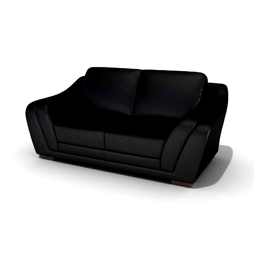 Comfy Black Love Seat
