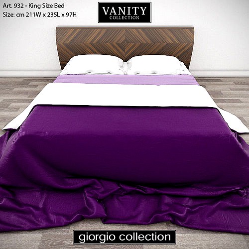 GIORGIO COLLECTION Vanity Art 932 King Size Bed