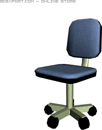 Office Chair Low Polygon 3D Model
