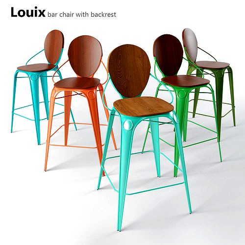 Louix bar chair with backrest