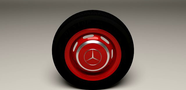 Mercedes 300SL Wheel 3D Model