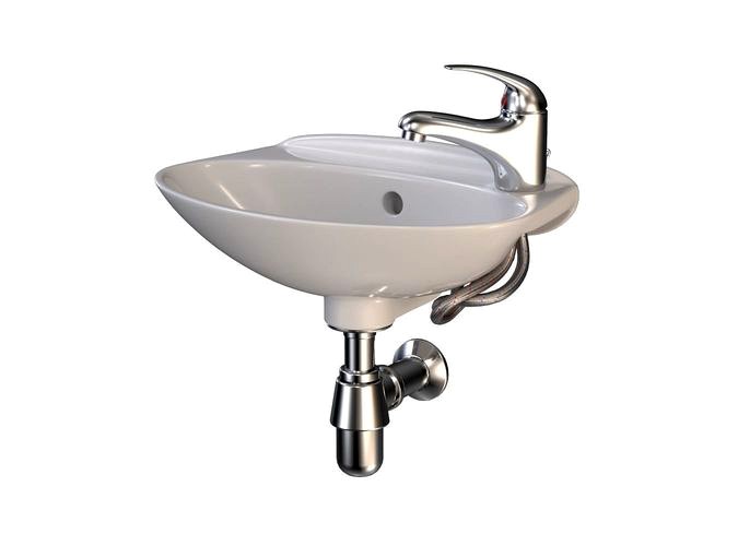 Compact Bathroom Sink with Faucet