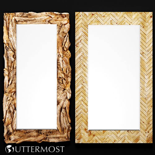 Mirror Uttermost Teak Root Natural Demetria 3D