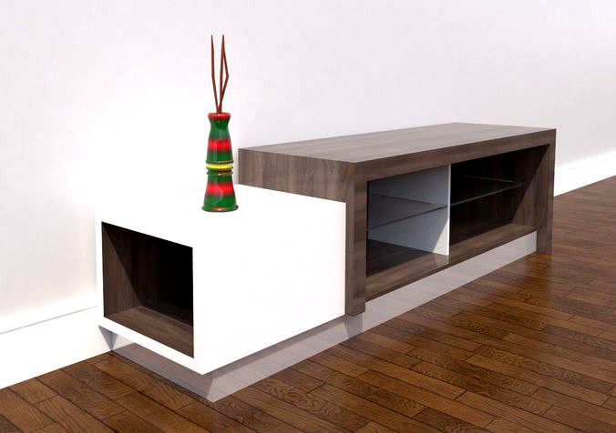 TV Stand-04 and Vase