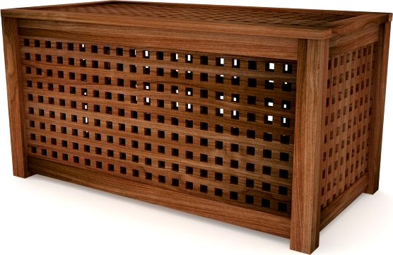 Wood Modern IKEA HOL Coffee Storage Table Acacia 3D Model