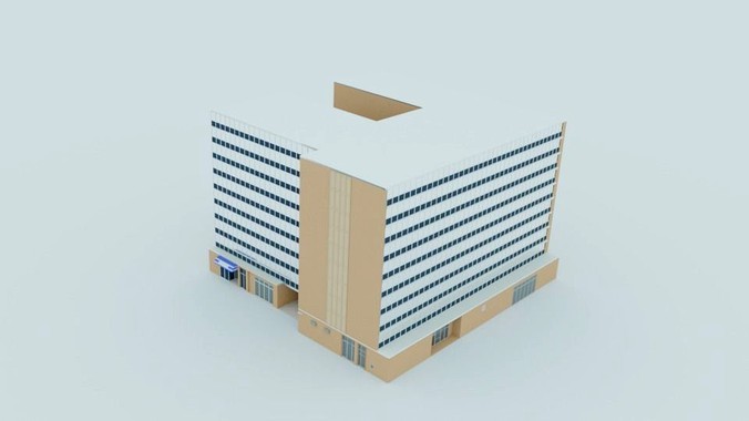 low poly building