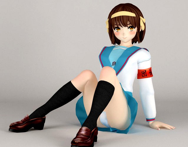 Haruhi anime girl pose 2