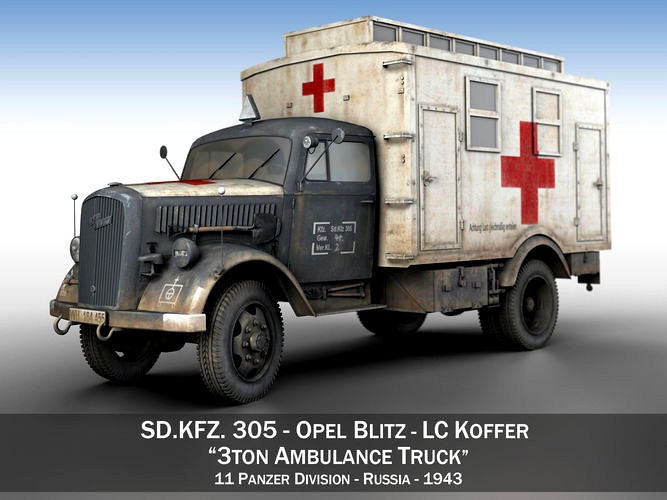 Opel Blitz - 3t Ambulance Truck - 11 PzDiv