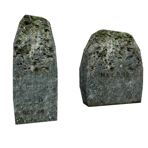 Headstones with inscriptions