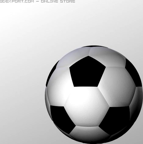 HighPoly Football Ball 3D Model