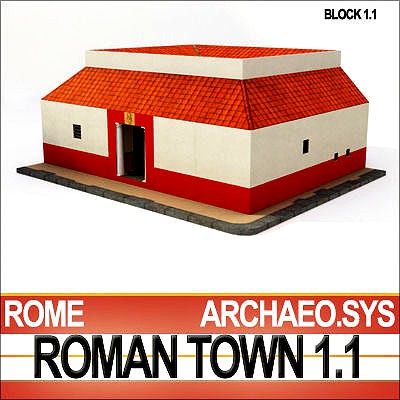 Roman Town House 1 1 Low Poly