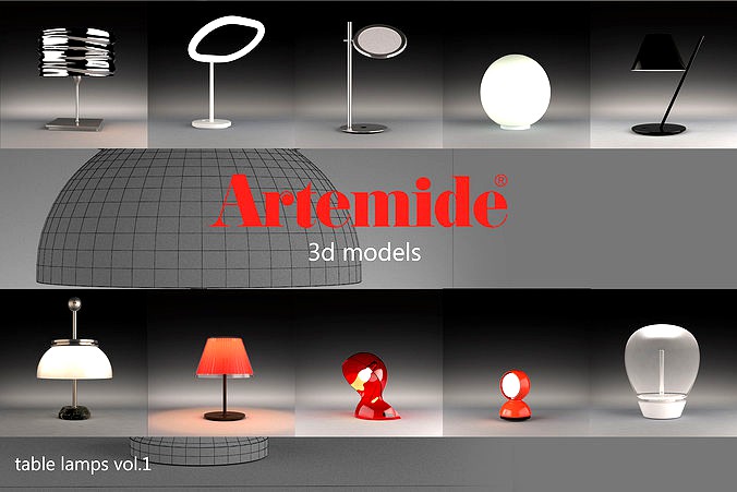 Artemide table lamps collection vol 1