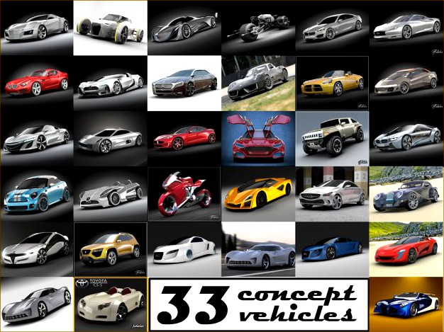 Concept vehicles collection 1 3D Model