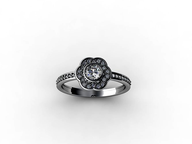 Engagement diamond ring | 3D