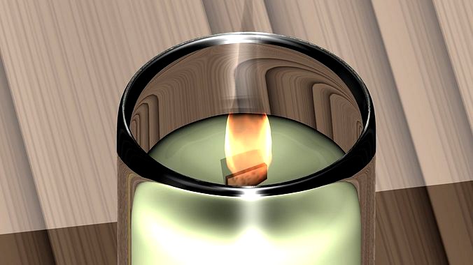 Wood Wick Candle | 3D