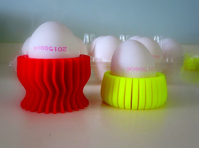colorful fun kitchen egg holders | 3D