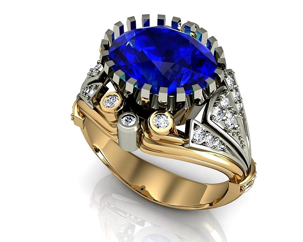 Sapphire ring 001 | 3D