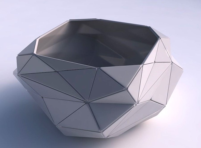 Bowl helix with triangle plates | 3D